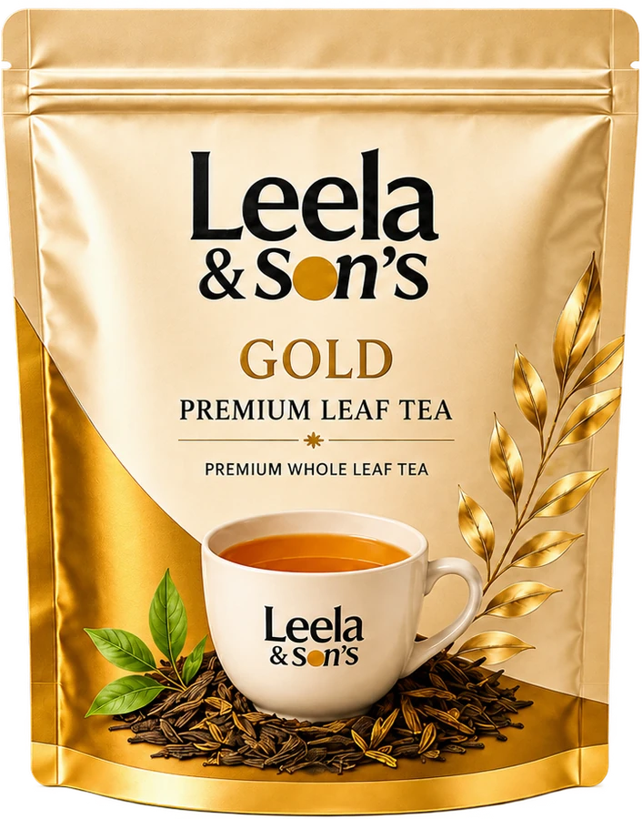 Leela & Son's Gold Premium Leaf Tea pack